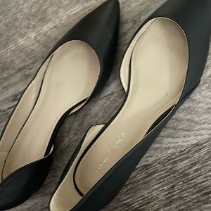 Black pointy flats